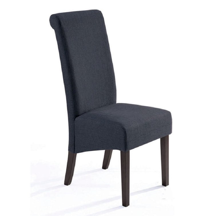 Red Barrel Studio® Dining Chair Dark Grey Upholstered Fabric Seat With